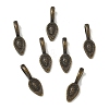 Tibetan Style Alloy Glue-on Flat Pad Bails X-TIBEP-Q064-183AB-NR-3