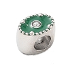 304 Stainless Steel Enamel with Rhinestone European Beads STAS-Z130-07P-3