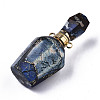 Assembled Synthetic Pyrite and Imperial Jasper Openable Perfume Bottle Pendants G-R481-15B-3