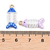 Alloy Enamel Pendants ENAM-A012-17A-G-4