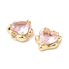Brass Micro Pave Cubic Zirconia Charms KK-L208-06G-02-3