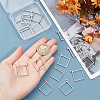 Unicraftale 16Pcs 304 Stainless Steel Open Back Bezel Pendants FIND-UN0002-90B-4