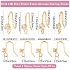32Pcs 4 Styles Brass Pave Clear Cubic Zirconia Earring Hooks KK-BBC0025-69-2
