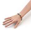 Natural Flower Amazonite Beads Stretch Bracelets BJEW-JB03846-05-4