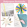 24Pcs 2 Styles Silicone Bands Bookmark & Alloy Cat Paper Clips Sets AJEW-DR00015-5