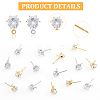Brass Stud Earring Findings & Plastic Ear Nuts KK-FH0003-76-6
