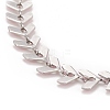 Enamel Wheat Link Chain Necklace NJEW-P220-02P-03-3