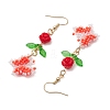 Glass Seed Beads Butterfly Dangle Earrings EJEW-MZ00347-5