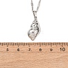 Ocean 304 Stainless Steel Conch Shape Pendant Necklaces for Women NJEW-F373-01P-3
