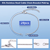 SOFPLATE 20Pcs 304 Stainless Steel Ball Chains AJEW-SP0001-02-2