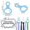   30Pcs 2 Colors Acrylic Spool Floss Bobbins FIND-PH0018-39B-2