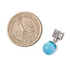 Round Cat Eye European Dangle Charms PALLOY-JF04331-3