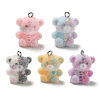 Flocking Opaque Resin Pendants RE-CBAC5B2-03P-1