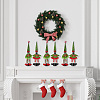 Gorgecraft 4 Sets 2 Style Christmas Wine Bottle Cover Pleuche Decoration AJEW-GF0007-18-7