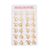 304 Stainless Steel Stud Earrings EJEW-F200-06G-3