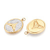 304 Stainless Steel and Polymer Clay Crystal Rhinestone Pendants STAS-T069-60C-2