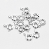 Anti-Tarnish Rhodium Plated 925 Sterling Silver Spring Ring Clasps LS-STER-K167-076B-P-1