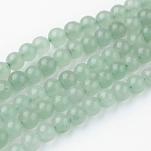 Natural Green Aventurine Bead Strands G-G735-63-8mm