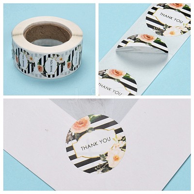 1 Inch Thank You Roll Stickers DIY-E023-07B-1