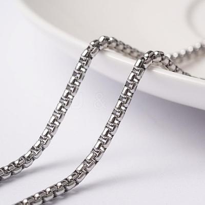 Tarnish Resistant 304 Stainless Steel Box Chains STAS-D414-10-1