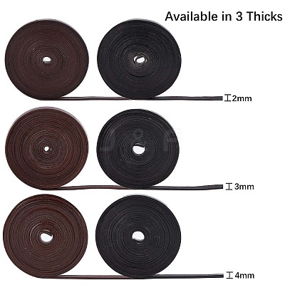 Flat Cowhide Leather Cord WL-GF0001-08C-02-1