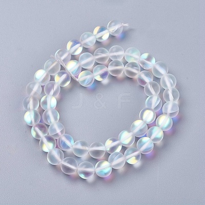 Synthetic Moonstone Beads Strands G-E468-G01-10mm-1