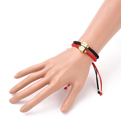 Adjustable Nylon Thread Braided Bead Bracelets Sets BJEW-JB05695-1