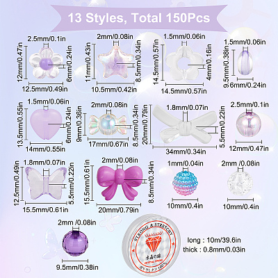 DIY Cute Beaded Stretch Bracelet Making Kit DIY-SC0020-60B-1