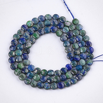 Natural Chrysocolla and Lapis Lazuli Beads Strands X-G-S354-41-1