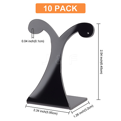 Acrylic Slant Back Single Earring Display Stands EDIS-WH0030-33A-1
