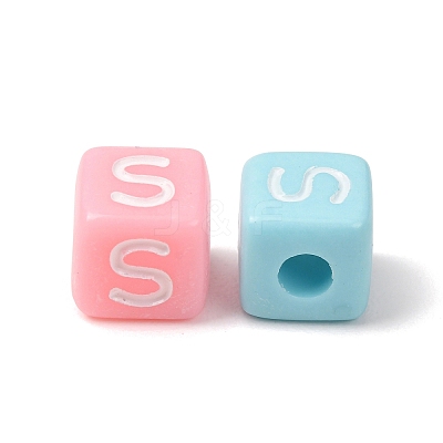 Opaque Acrylic European Beads AC-CBA7A73-01S-1