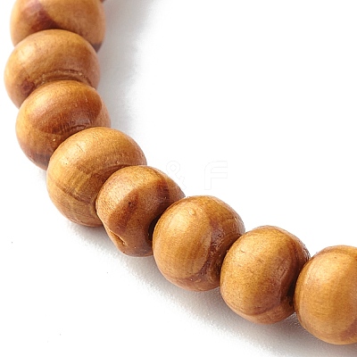 Oil Diffuser Yoga Beads Stretch Bracelet for Girl Women BJEW-JB06897-1