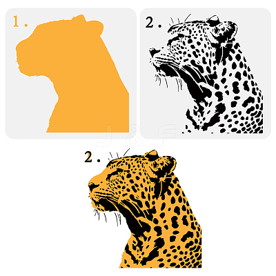 2Pcs 2 Styles PET Hollow Out Drawing Painting Stencils DIY-WH0394-0300-1