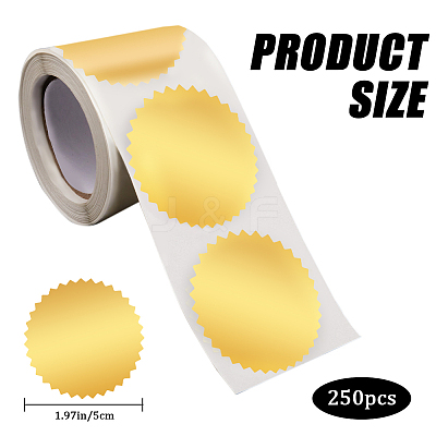 Paper Self-Adhesive Serrated Edge Awards Blank Stickers DIY-WH0504-151E-1