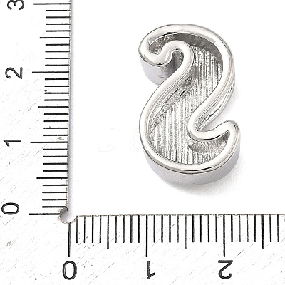 Brass Initial Beads KK-B167-27P-01S-1