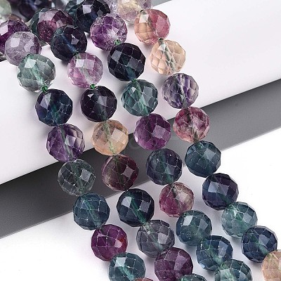 Natural Rainbow Fluorite Beads Strands G-S345-10mm-29-1