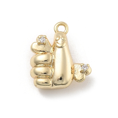 Brass Micro Pave Cubic Zirconia Pendants LS-KK-D283-20G-1