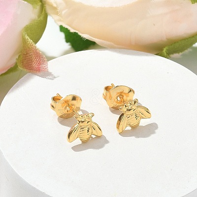 304 Stainless Steel Stud Earrings for Women STAS-Z117-15G-02-1