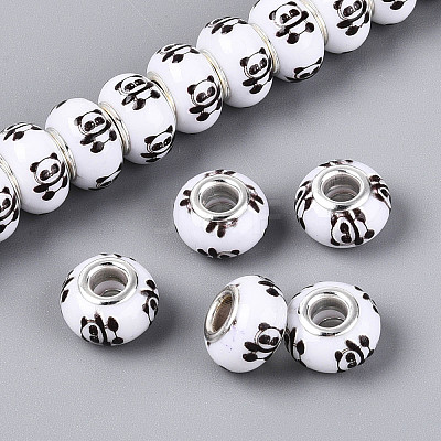 Opaque Resin European Beads RPDL-T004-01M-1