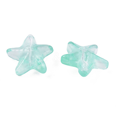 Transparent Spray Painted Glass Beads GLAA-N035-027-C01-1
