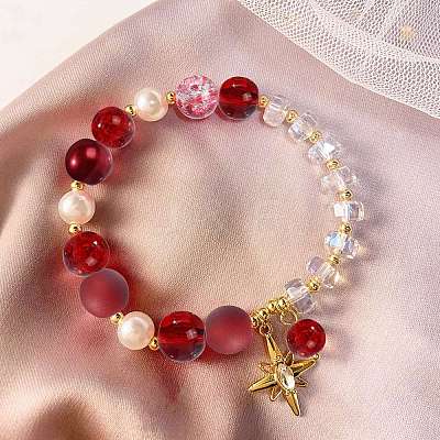100Pcs Transparent Frosted Glass Beads Strands GLAA-CJ0002-05-1