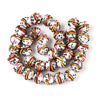 Handmade Lampwork Bumpy Beads LAMP-T022-05G-1