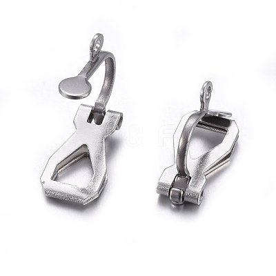 Tarnish Resistant 304 Stainless Steel Clip-on Earring Findings STAS-O110-21P-1