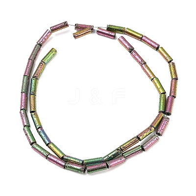 Electroplated Natural Lava Rock Beads Strands G-K388-03A-08-1