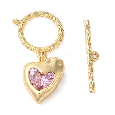 Brass Toggle Clasps KK-N254-90G-1