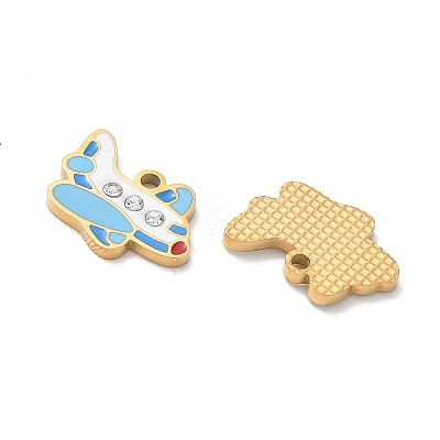 304 Stainless Steel Enamel Pendants SA-CBA7876-10G-1