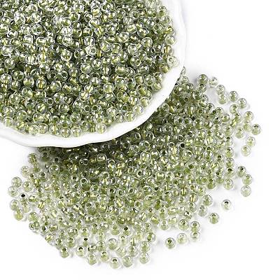 6/0 Transparent Inside Colours Glass Seed Round Beads SEED-N006-004H-1
