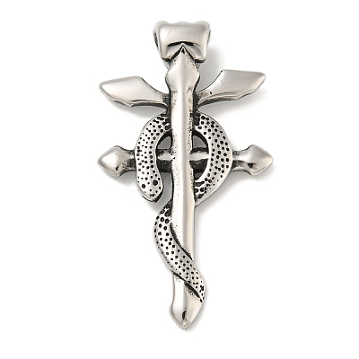 316 Surgical Stainless Steel Big Pendants STAS-Z073-89AS-1