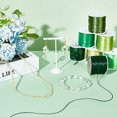 7 Rolls 7 Colors Flat Elastic Crystal String EW-PH0001-10-1