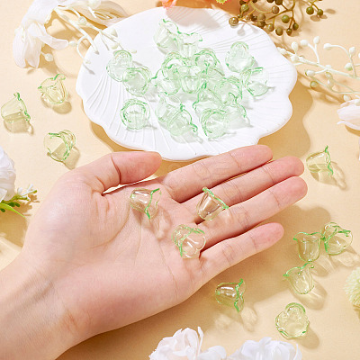 30Pcs Acrylic Bead Caps for Wind Chimes Making TACR-TA0001-69C-1